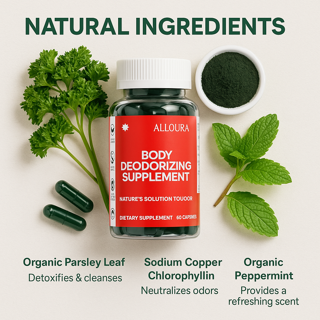Full Body Deodorant Supplements - For Body Odor, Detox & Skin