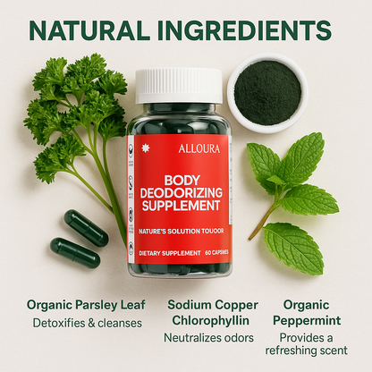 Full Body Deodorant Supplements - For Body Odor, Detox & Skin